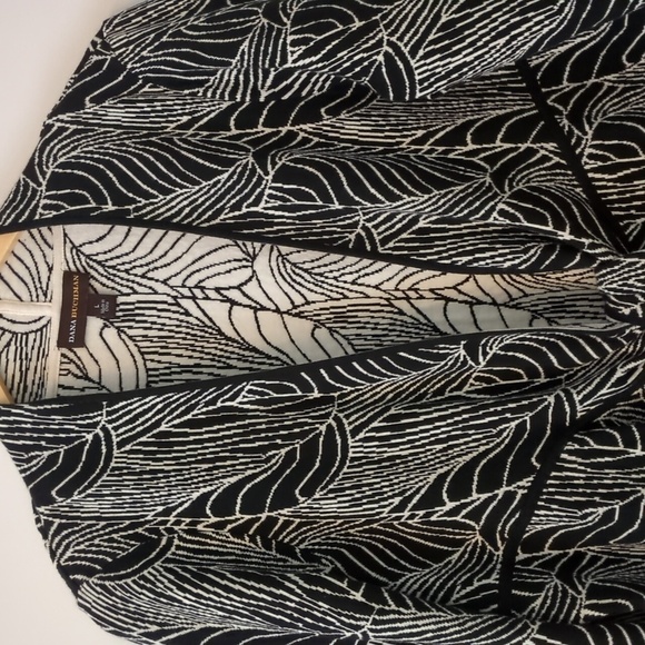 Dana Buchman cotton reversible boho open front cardigan blazer toe front - Picture 2 of 9